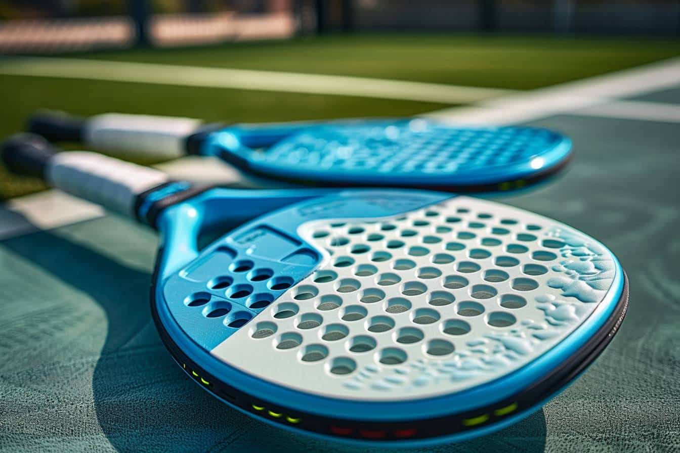 Raquettes de padel en forme de goutte d’eau